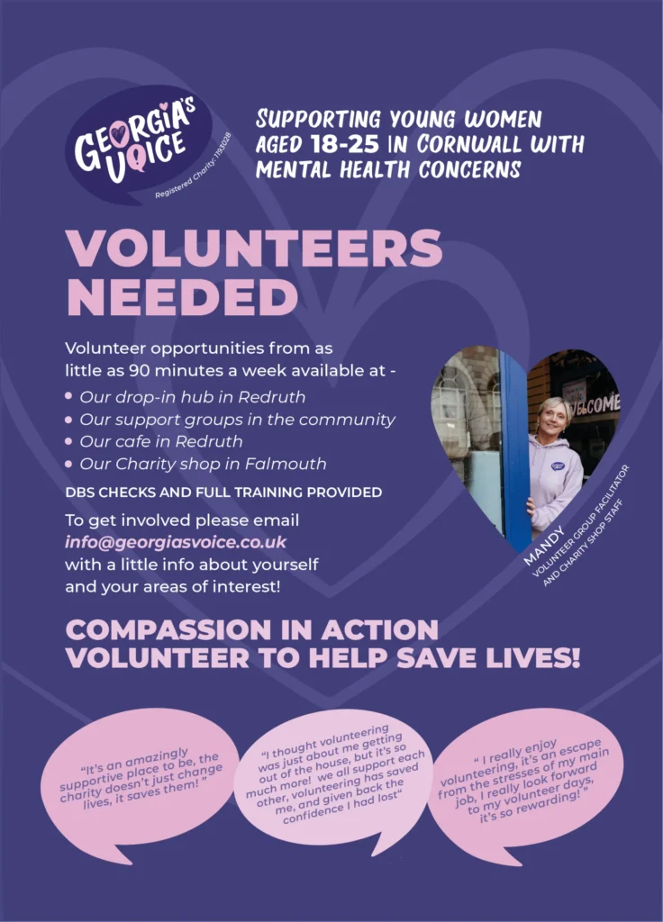 Georgia's Voice volunteer flyer July 2025